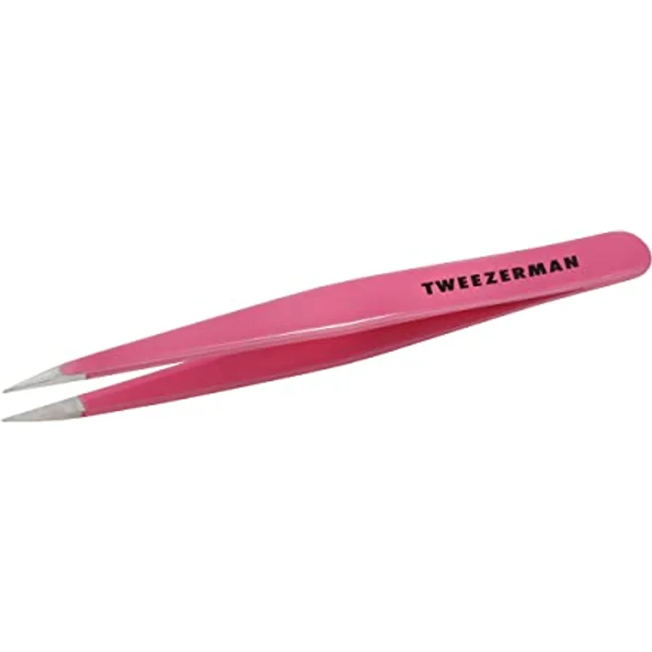 TWEEZERMAN Pinzette mit Präzisions-Spitze aus Rostfreiem Edelstahl, Pretty in Pink – Bild 1