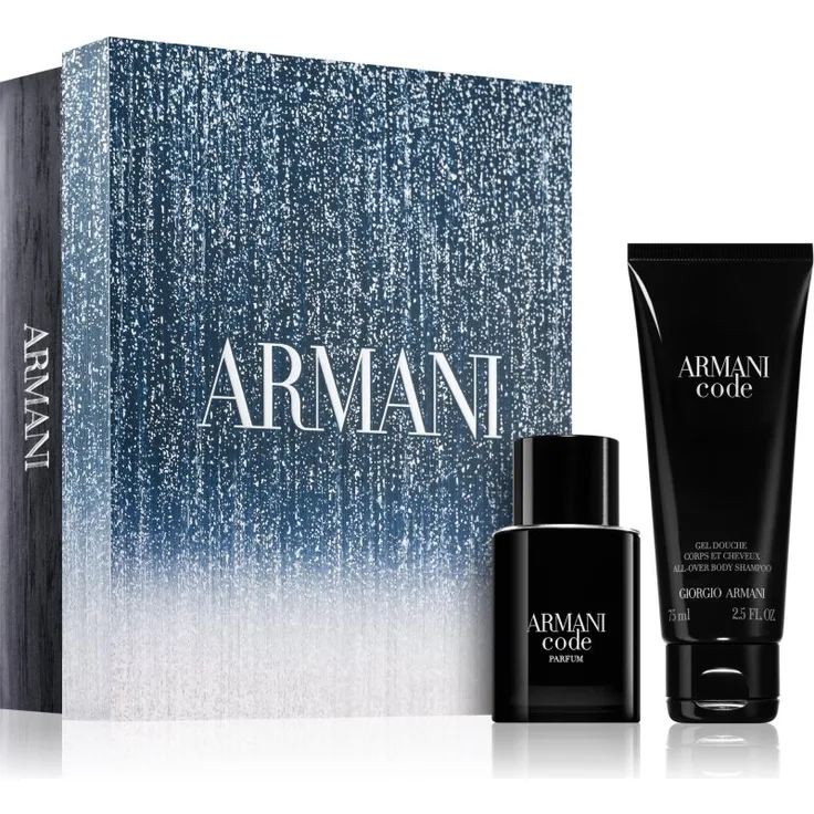 Armani Code Parfum Set für Herren, Luxusduft mit 50 ml Parfüm und 75 ml Duschgel