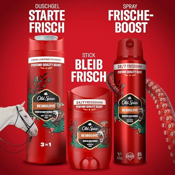 Old Spice Bearglove, 2-in-1 Duschgel und Shampoo für Haare und Körper, 1000 ml, frisch und pflegend – Bild 7