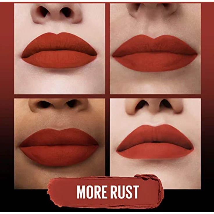 Maybelline New York Matter Lippenstift, Intensive Farbe und angenehmer Tragekomfort, Color Sensational Ultimatte, Farbe: Nr. 899 More Rust (Rot Braun), 1 x 2 g – Bild 4