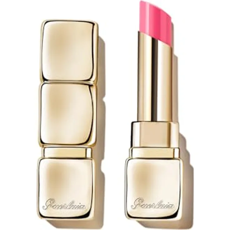 GUERLAIN KissKiss Bee Glow, nährender und feuchtigkeitsspendender Lippenbalsam, Farbton 458 Pop Rose Glow, 3,2 g