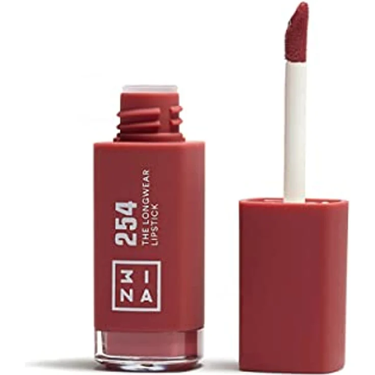 3INA The Longwear Lipstick, Lippenstift mit 12 Stunden Halt, 6 ml, Nr. 254 - Dark Pink Nude – Bild 1