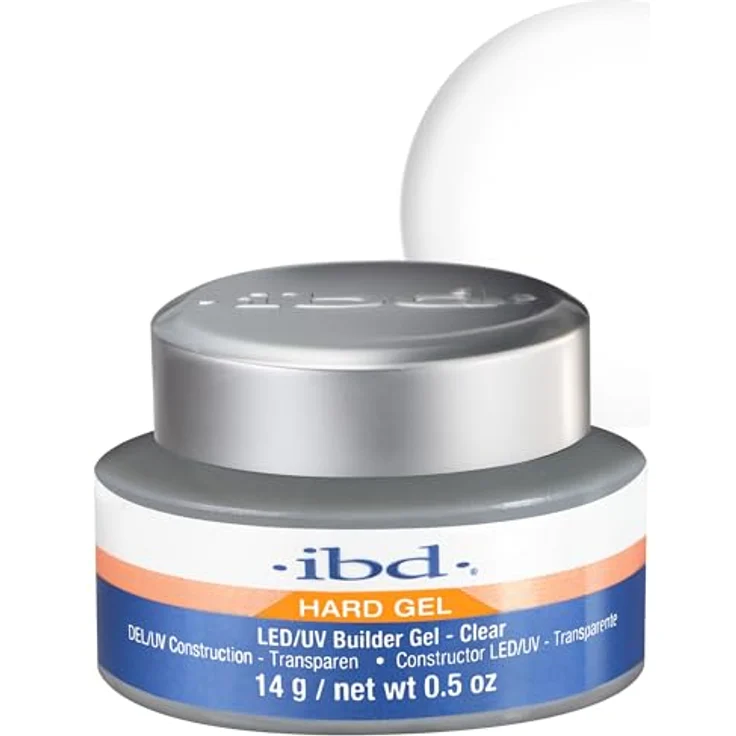 IBD Hard Gel – LED/UV Builder Gel Clear, 1 x 14 g – schnelles Aushärten, formaldehyd- und toluolfrei, für Nagelaufbau zu Hause – Bild 1