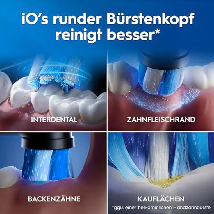 Oral-B iO Series 9 Plus Edition Doppelpack Elektrische Zahnbürste mit 7 Putzmodi, 4 Aufsteckbürsten, Lade-Reiseetui, designed by Braun, black onyx/rose quartz – Bild 11