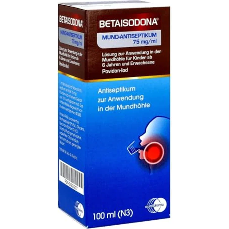 Hermes BETAISODONA Mund-Antiseptikum 100 ml, effektives Antiseptikum zur Mundhygiene – Bild 1