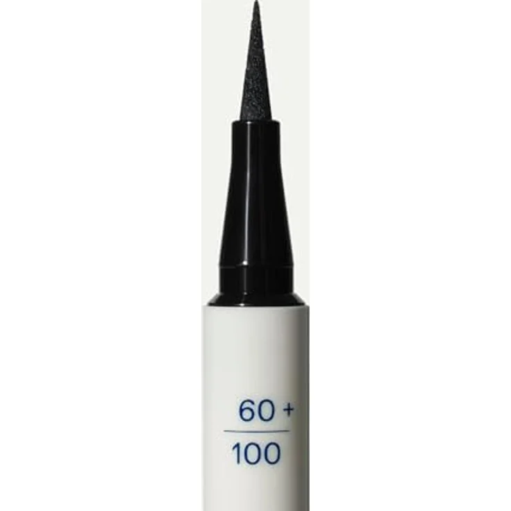 KORRES Liquid Color Eyeliner Black 01, intensiv schwarz, satinierter Finish, wasserresistent, ultrafeine Filzspitze, vegan, 1ml – Bild 4