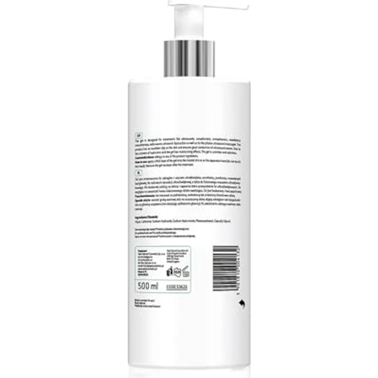 Apis Natural Cosmetics Ultraschallgel für Sonophorese und Mesotherapie ohne Nadel, feuchtigkeitsspendend mit Hyaluronsäure, farb- und geruchlos, 500ml – Bild 2