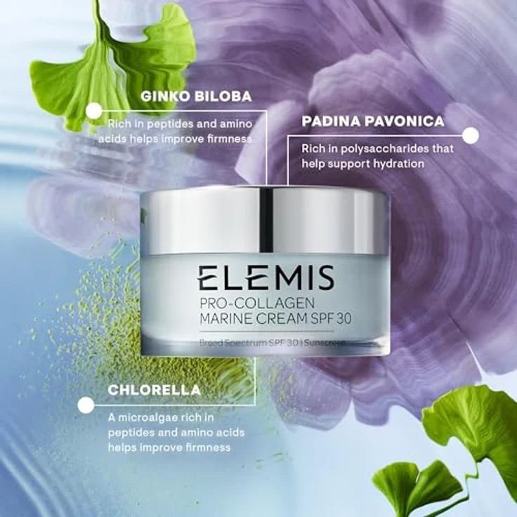 Elemis Gesichtspflege Pro-CollAgen Marine Cream SPF 30 50 ml, mit Kollagen für eine glatte Haut – Bild 4