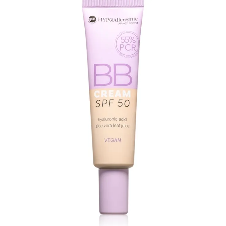 Bell HYPOallergenic BB Creme, feuchtigkeitsspendende getönte Tagescreme, SPF 50, Farbton 03 Amber, 30 g