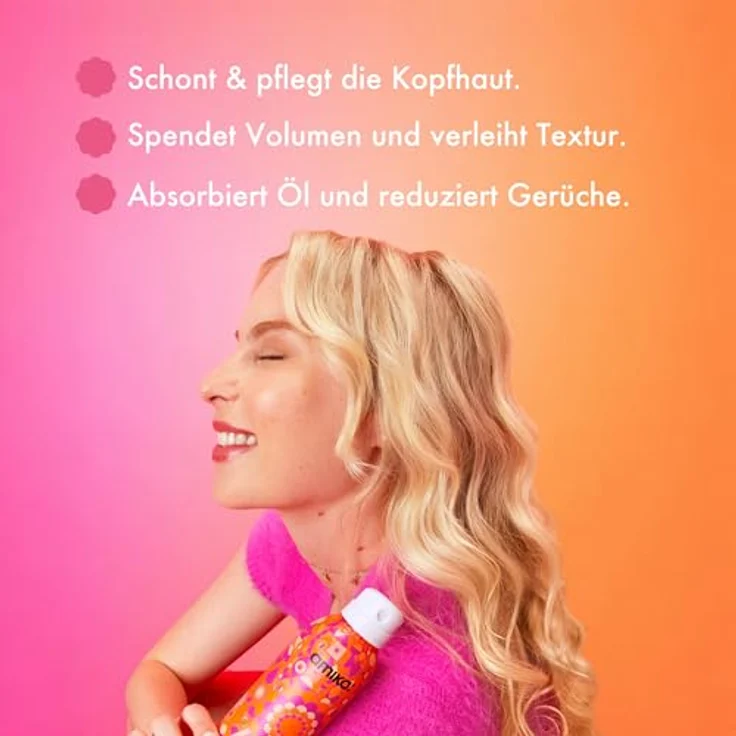 Amika Trockenshampoo Perk Up Plus Extended Clean, 67 ml - Aufbauendes Trockenshampoo für längere Frische zwischen den Haarwäschen – Bild 3