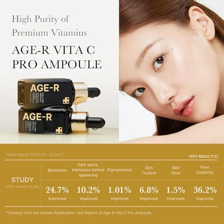 medicube AGE-R Vita C Pro Ampulle, 20 ml - Gesichtsmaske zur Verfeinerung der Hautstruktur und Verbesserung der Elastizität, strahlender Teint – Bild 3