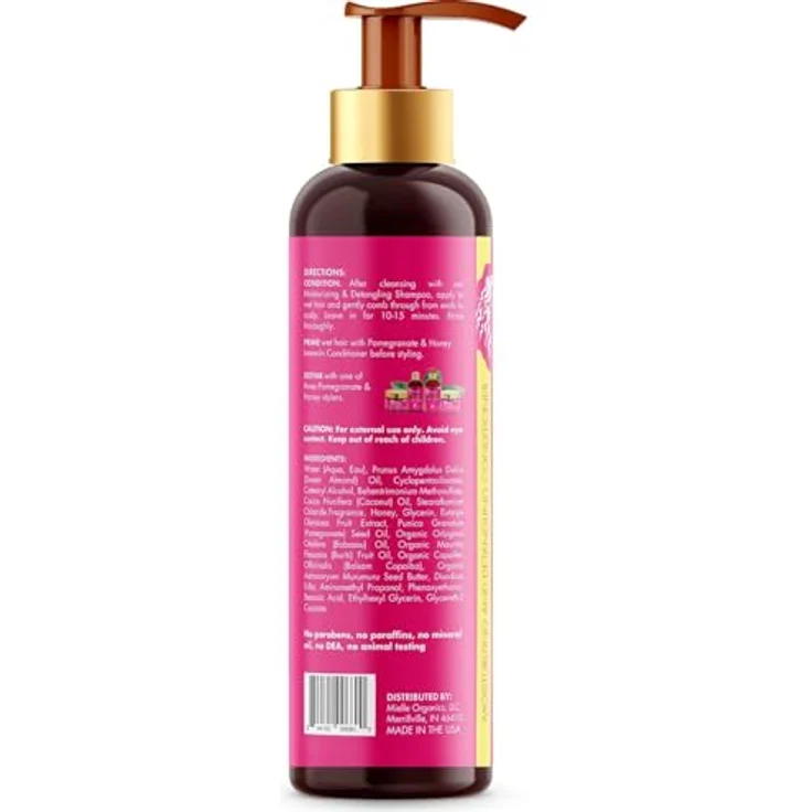 Mielle Pomegranate & Honey, feuchtigkeitsspendender Conditioner für leichte Kämmbarkeit, 355 ml, stärkt Haarfasern und verhindert Haarbruch – Bild 6