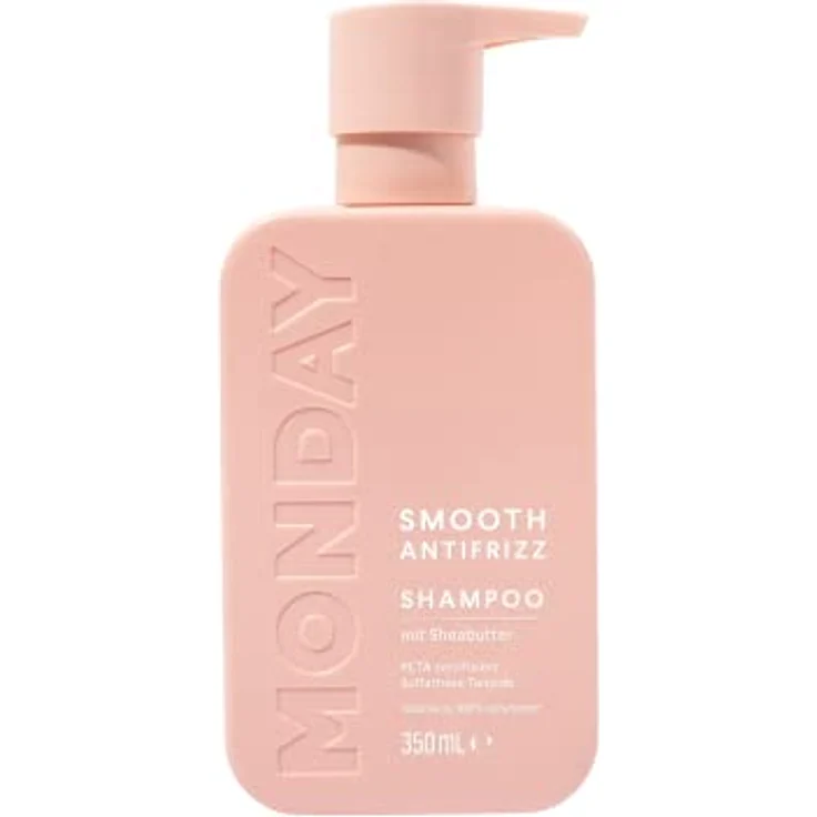 MONDAY Haircare Shampoo Smooth Antifrizz 350ml, mit Sheabutter, PETA-zertifiziert, sulfatfreie Tenside – Bild 1