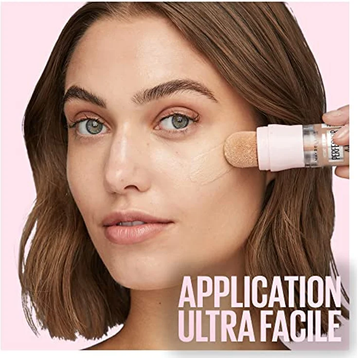Maybelline New York 4-in-1 Make Up mit Concealer, BB Cream, Highlighter und Primer, für einen perfekten Teint, Foundation mit leichter Deckkraft, Instant Perfector Glow, Nr. 1.5 Light Medium, 20 ml – Bild 5