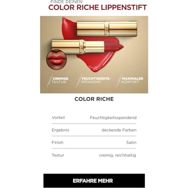 L'Oréal Color Riche Intense Volume Matte Lippenstift 1,8 g Nr. 602 - Le Nude Admirable – Bild 12