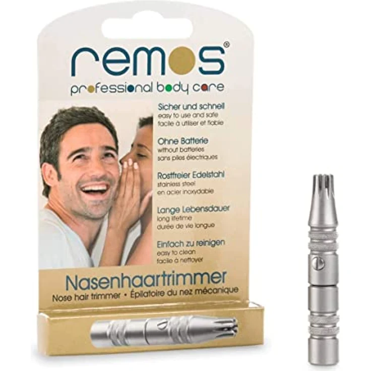 remos professional body care REMOS Nasenhaarschneider, rostfreier Edelstahl, batteriefrei, sicher & schnell, langanhaltend – Bild 5