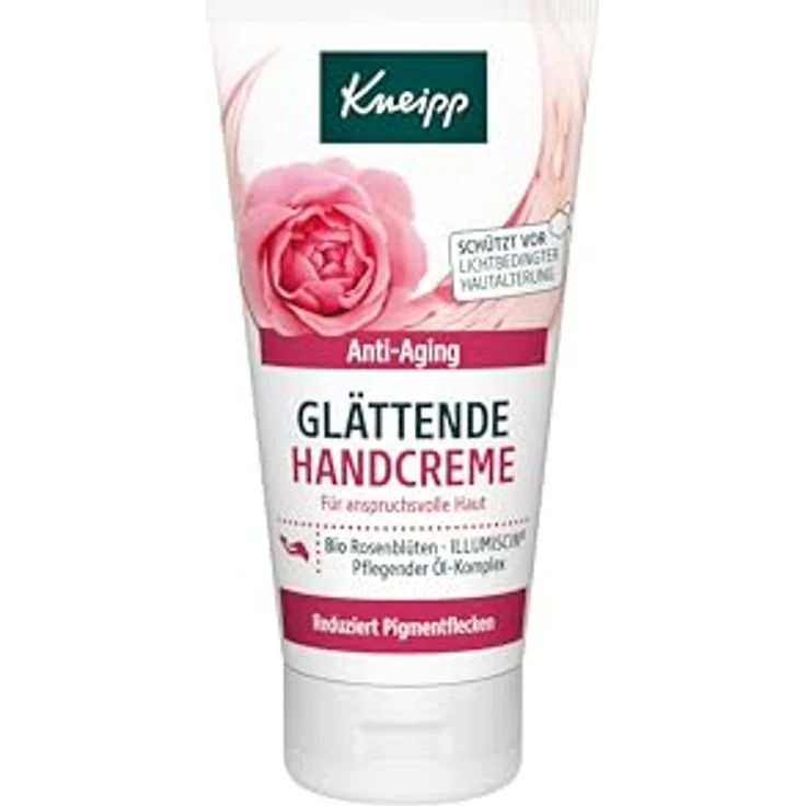 Kneipp Glättende Handcreme Damen, 50 ml, vegan, mit Argan- und Jojobaöl, Anti Aging Formel zur Hautverjüngung – Bild 1
