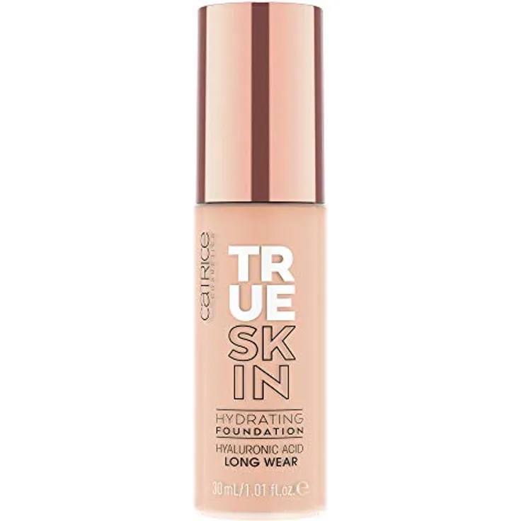 Catrice True Skin Hydrating Foundation, Nr. 010, Nude, feuchtigkeitsspendend, langanhaltend, natürlich, vegan, ohne Alkohol, ohne Parabene, ohne Mikroplastikpartikel, 1er Pack (30ml)