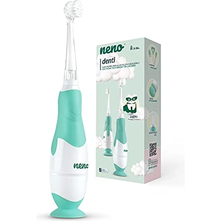 Xblitz Neno Denti Elektrische Zahnbürste für Kinder ab 3 Jahren, oszillierend, in Weiss und Türkis – Bild 2