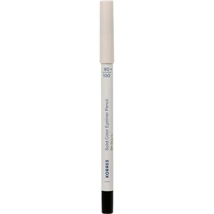 KORRES Solid Color Eyeliner Pencil Black 01, intensive Farbe, cremige Textur, vulkanische Mineralien, langanhaltend, vegan, für empfindliche Augen, 1,2g – Bild 2