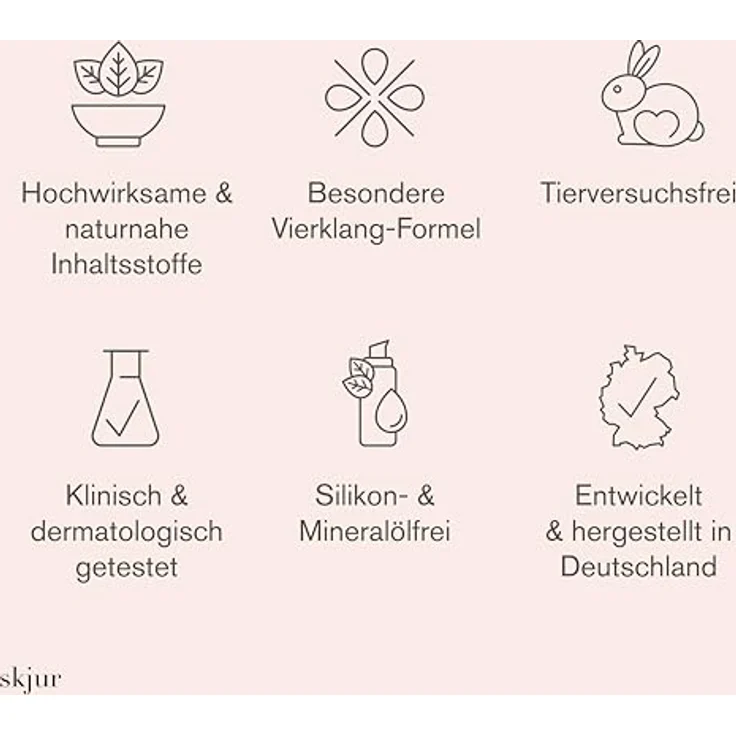 SKJUR intensive Tagespflege mit LSF 15, vegane Skincare, 50ml, mit Ectoin, Glycoin, Hyaluron, SLM und Zinkoxid – Bild 5