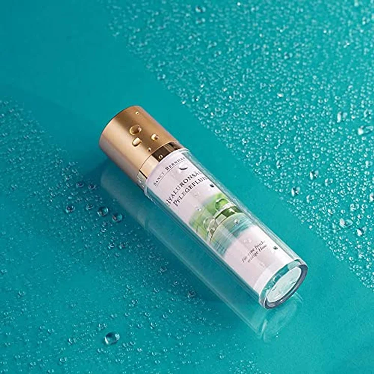 Kräuterhaus Sanct Bernhard Hyaluronsäure-Pflegefluid für Gesicht, Hals und Dekolleté, mit Sheabutter, Mandelöl, Jojobaöl 50 ml, feuchtigkeitsspendend – Bild 2