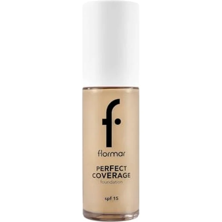 Flormar Perfect Coverage Foundation, 30 ml, matte Textur mit hoher Deckkraft für einen makellosen Teint, Farbton SOFT BEIGE – Bild 1