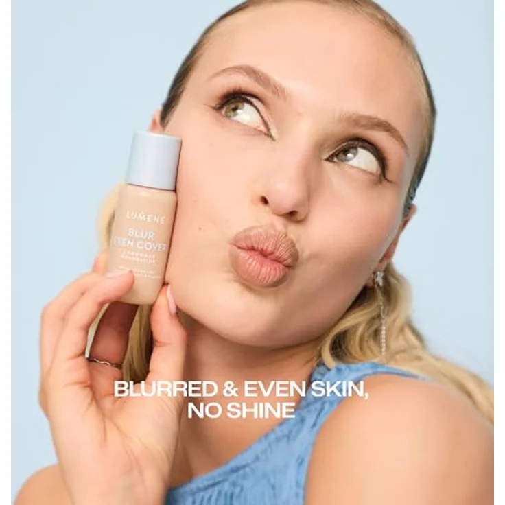 Lumene Blur Even Cover Foundation, hochdeckende Foundation mit Niacinamid und mattierendem Finish, 30 ml – Bild 5