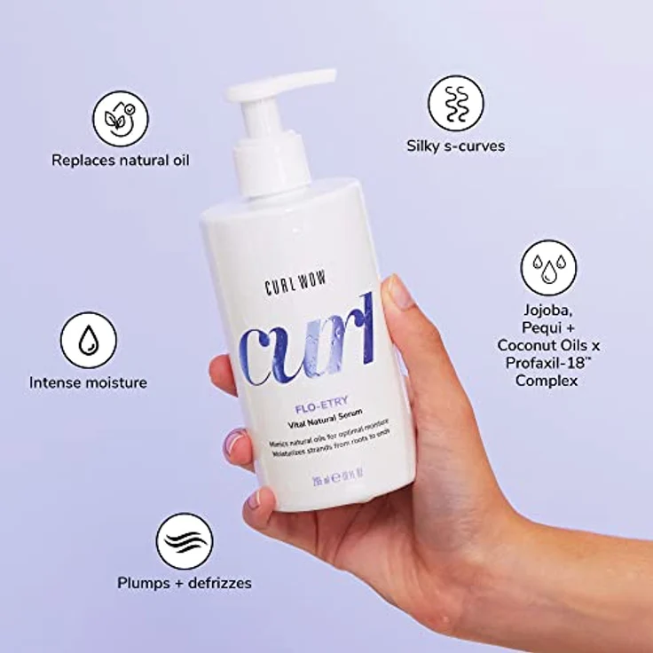 Color Wow Haarserum Lockiges Haar "Flo-Etry", Hitzeschutz Locken Anti-Frizz, Curl Wow Hair Serum, Geschmeide Locken intensive Haarpflege, 295ml – Bild 5