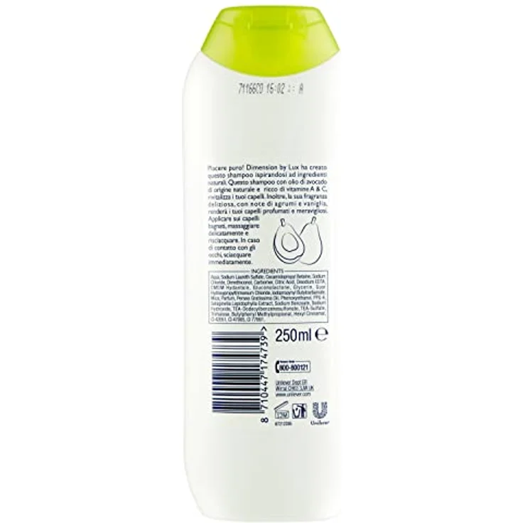 Lux New Dimension Avocado Shampoo, 250 ml, feuchtigkeitsspendend und pflegend – Bild 3