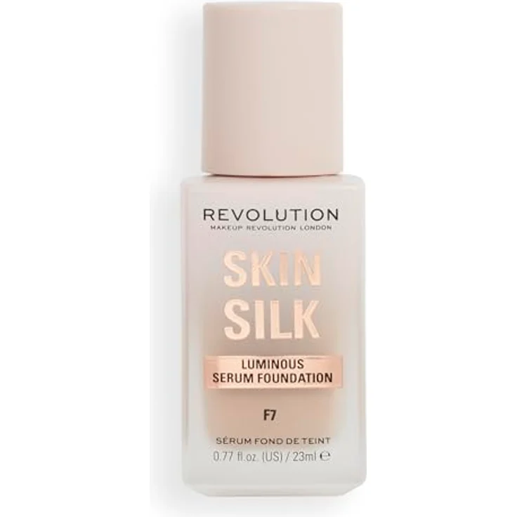 Makeup Revolution Skin Silk Serum Foundation, leichtes Make-up mit aufhellender Wirkung, Farbton F7, 23 ml – Bild 2