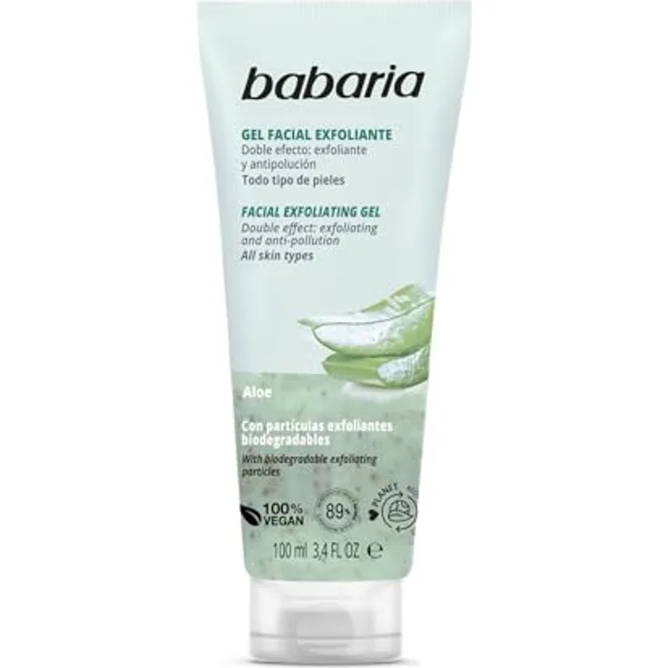 Babaria Aloe Gesichtspeeling-Gel, 100 ml, kühlend und langlebig