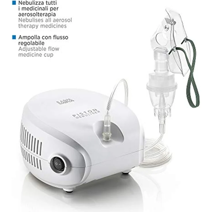 Laica NE2014, Piston Nebuliser mit einstellbarer Durchflussrate, weiß – Bild 2