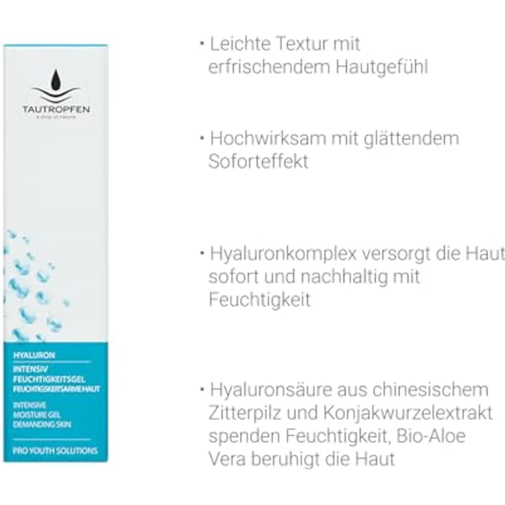 Tautropfen Pro Youth / Hyaluron Intensiv Feuchtigkeitsgel 50 ml – Bild 2