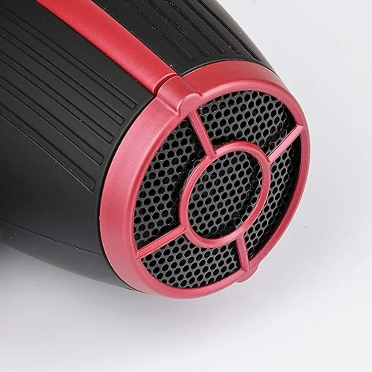 Girmi PH20 Haartrockner, 2200 W mit 2 Geschwindigkeiten, 3 Temperaturstufen, ergonomischem Griff, schwarz-rot – Bild 2
