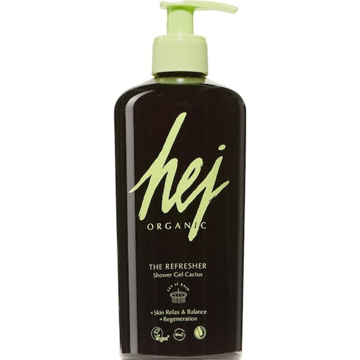 Hej Organic The Refresher Shower Gel, erfrischendes Duschgel mit Kaktusfeigenkernöl und Grapefruitextrakt, 500 ml