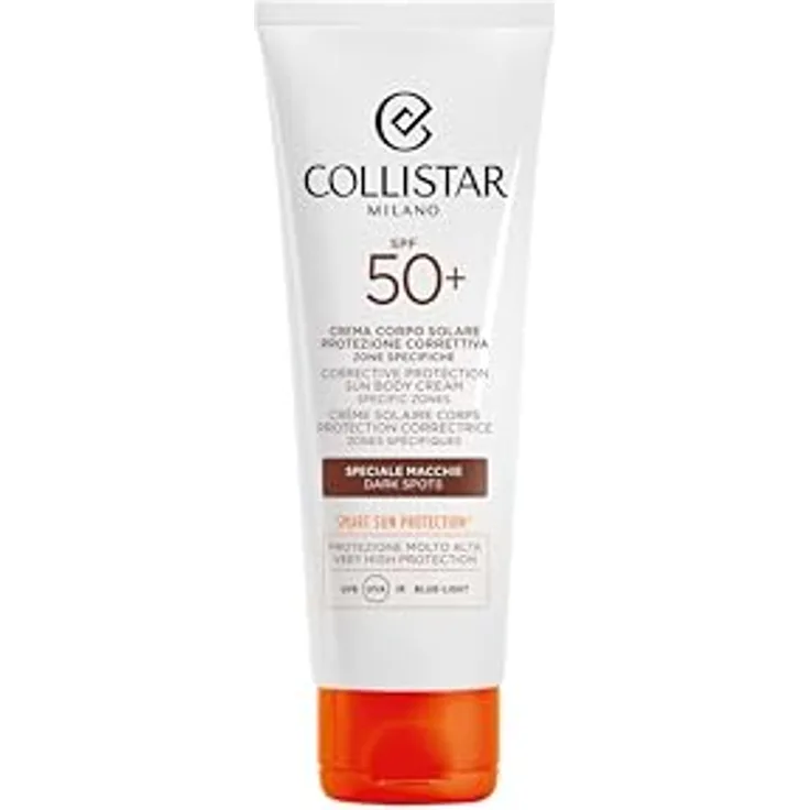 Collistar CREMA CORPO PR.CORRET. 100ML A/M SPF50+ - Antimacchia, hoher Sonnenschutz mit UVA-UVB-IR-Schutz, wasserfest, leichte Textur