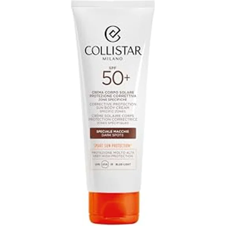 Collistar CREMA CORPO PR.CORRET. 100ML A/M SPF50+ - Antimacchia, hoher Sonnenschutz mit UVA-UVB-IR-Schutz, wasserfest, leichte Textur – Bild 1