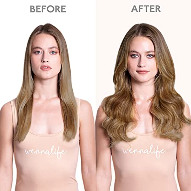 WENNALIFE Clip in Extensions Echthaar, 35cm 120g 7pcs Balayage Schokoladenbraun bis Honigblond, Remy Haarverlängerung – Bild 5