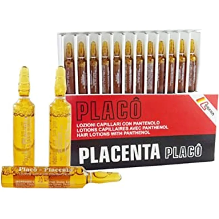 Placenta Placo Ampullen, gegen Haarausfall, intensive Behandlung, 12 x 10 ml