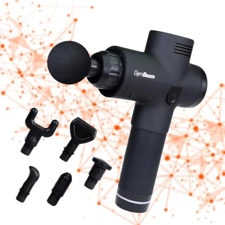 GymBeam VI Black Massage Gun, Massagepistole mit kraftvoller Perkussionstherapie, einstellbaren Intensitätsstufen und ergonomischem Griff – Bild 8