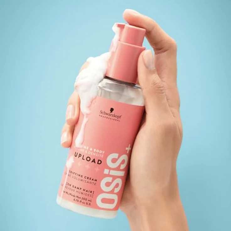 Schwarzkopf Professional OSiS Upload Bodifying Hair Cream Styling Creme Haarcreme Antistatisch Hitzeschutz Subtile Definition Volumen Und Ansatz Lift Nicht Fettend Nicht Klebend Leichter Halt 200 ml – Bild 5