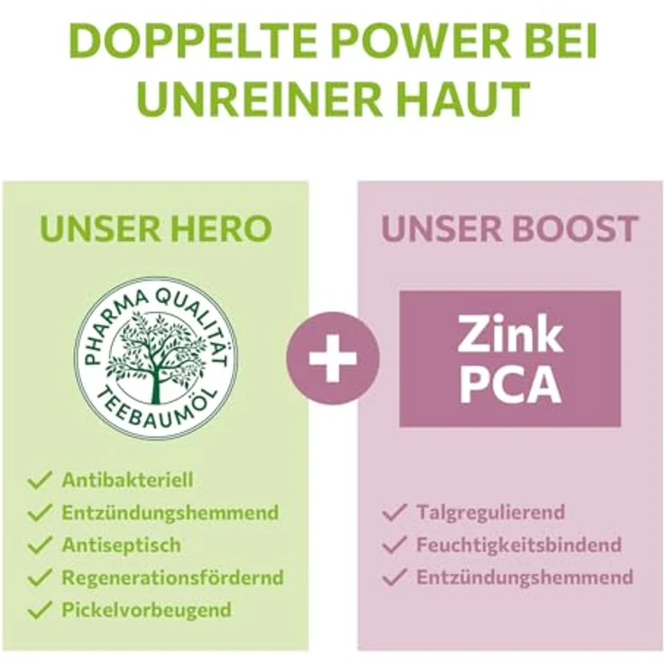 Alkmene Teebaumöl Maske gegen Pickel, Mitesser & Unreinheiten 75 ml - 100% bestätigen Pickel Reduktion - Gesichtsmaske Männer & Frauen, Mitesser Maske Männer, vegan – Bild 3