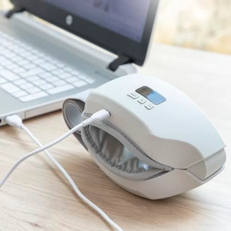 InnovaGoods Augenmassagegerät, kabelloses Massagegerät mit Wärme, Vibration und 5 Massagemodi, grau – Bild 3