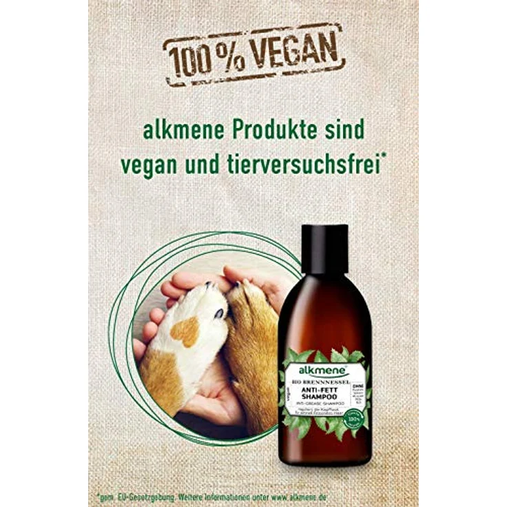 Alkmene Anti Fett Shampoo mit Bio Brennnessel - Veganes Shampoo für fettige Haare - 6er Vorteilspack (6x 250 ml) – Bild 4