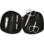 Dukas PL112 Maniküre-Set für Herren, Nagelpflegegerät aus echtem Leder, schwarz, aus Solingen