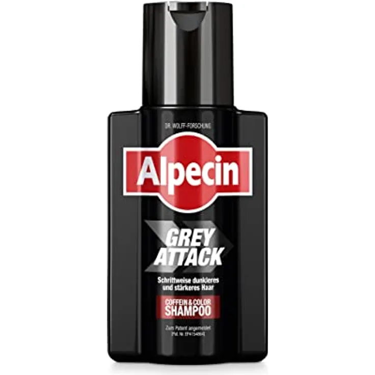 Alpecin Grey Attack Coffein & Color Shampoo - 1 x 200 ml - Graduelle Haarverdunkelung | Erblich bedingtem Haarausfall wird vorgebeugt