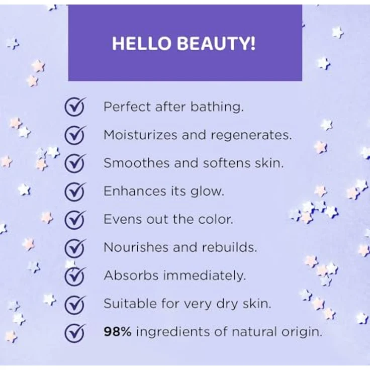 Eveline Cosmetics Beauty & Glow, Regenerierender Nährender Körperbalsam mit Vitaminen A, E, C, 250 ml - Intensive Feuchtigkeit für sehr trockene Haut, schnell einziehende Formel, veganfreundlich – Bild 3