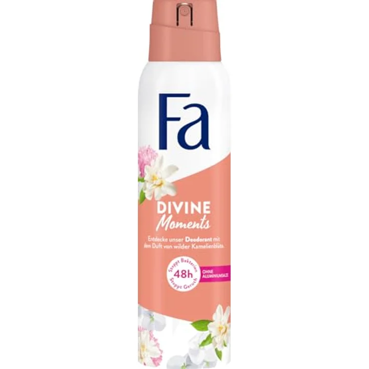 FA Deospray Divine Moments, 6x 150ml, Deodorant mit wilder Kamelienblüte, vegane Formel, 48h Deo-Schutz ohne Aluminiumsalze, stoppt Bakterien – Bild 2