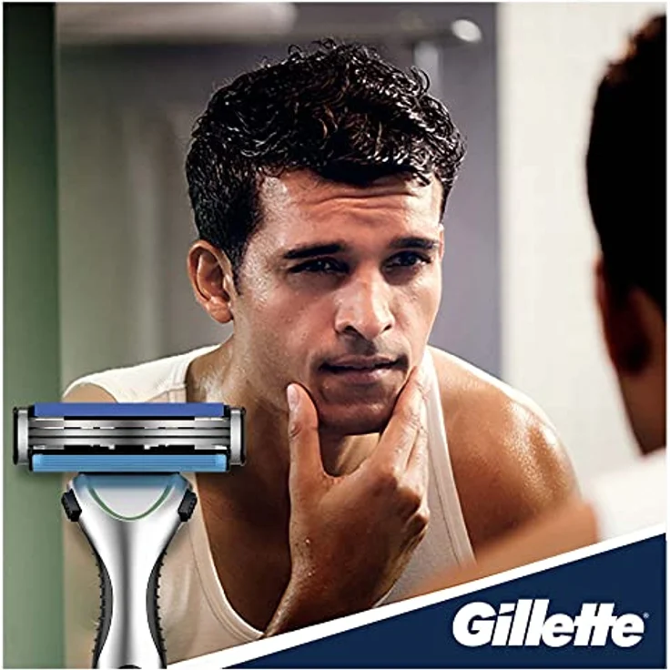 Gillette Sensor 3 Sensitive Rasierklingen, 6er Pack mit Griff – Bild 8